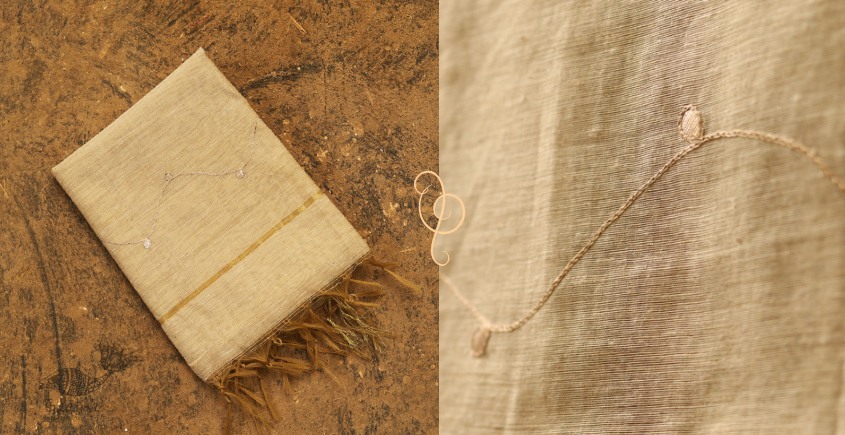 सूरजमुखी ✺ Handwoven Silk Dupatta { 51 }